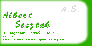 albert sesztak business card